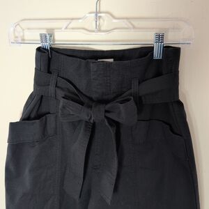 A New Day Pants/Trousers Women's 2 Black Wide Leg High Waist Front Tie Zipper